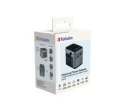 Adapter podróżny UTA-03 49545 180 krajów, ładowarka PD 30W, QC 3.0 3x USB-C , 2x USB-A