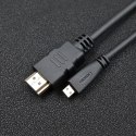 Kabel HDMI 1.4 Męski / Micro HDMI v1.4 męski | 2m