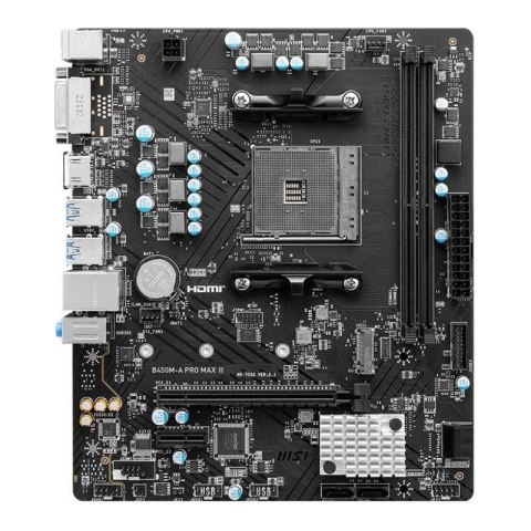 Płyta MSI B450M-A PRO MAX II /AMD B450/DDR4/SATA3/M.2/USB3.0/PCIe3.0/AM4/mATX