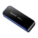 Apacer USB flash disk, USB 3.0, 64GB, AH356, czarny, AP64GAH356B-1, USB A, z wysuwanym złączem