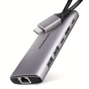 Hub HMC-6G2L 2xUSB-A HDMI4K 1x USB-C PD100W USB-C LAN