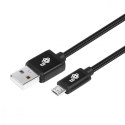 Kabel USB-Micro USB 1.5 m. czarny sznurek