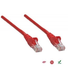 PatchCord 100% miedź Intellinet Cat.5e UTP, 1m, czerwony