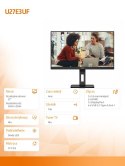 Monitor 27 cali U27E3UF 4K IPS HDMIx2 DP Pivot Głośniki