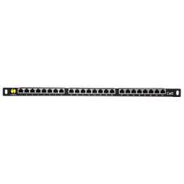 Patch panel 19'' Netrack 24-porty kat. 6 FTP, 0,5U z półką