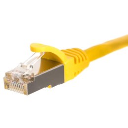 Patchcord RJ45, Netrack osłonka zalewana, kat. 5e FTP/STP, 0,25m żółty