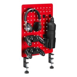 Powerton Pegboard zacisk do montażu pod biurkiem, czerwony, do gry