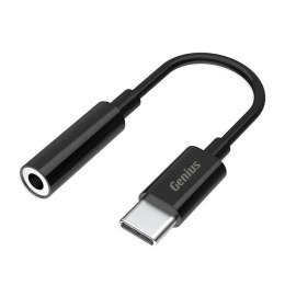 USB/Audio USB C (M) - Jack (3,5mm) F, stereo, czarna, Genius ACC-C100