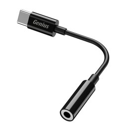 USB/Audio USB C (M) - Jack (3,5mm) F, stereo, czarna, Genius ACC-C100