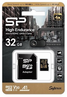 Karta pamięci microSDHC High Endurance 32GB V30 UHS-1 U3 A1 24/7 + ADAPTER microSD-SD