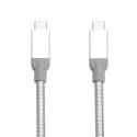 Verbatim USB kabel (3.1), USB C (M) - USB C (M), 0.3m, srebrny, box, 48867