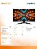 Monitor 31.5 cala M32QC GAMING 1ms/1MLN:1/WQHD/HDMI