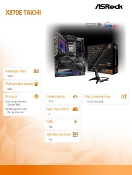 Płyta główna X870E TAICHI AM5 4DDR5 M.2 EATX