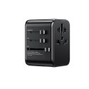 Ładowarka / Adapter podróżny Pop Digital Series EU / UK / US / AU + 3x USB-C & 2x USB-A 30W Czarny