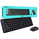 Logitech MK220, zestaw klawiatura z myszą optyczną bezprzewodową, US, 2.4 [Ghz], czarna