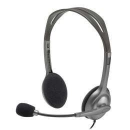 Logitech Stereo H110, słuchawki z mikrofonem, szara