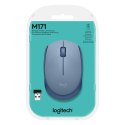 Mysz bezprzewodowa, Logitech M171, niebiesko-szara, optyczna, 1000DPI