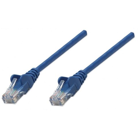 PatchCord 100% miedź Intellinet Cat.5e UTP, 0,5m, niebieski