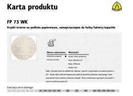 KLINGSPOR KRĄŻEK ŚCIERNY SAMOPRZYCZEPNY 125mm FP73WK gr.1000 /100szt.