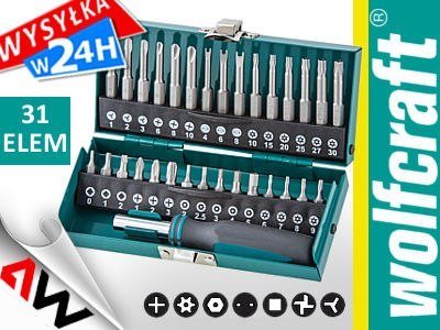 WOLFCRAFT ZESTAW KOŃCÓWEK 31cz...