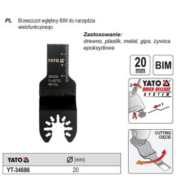 YATO BRZESZCZOT WGŁĘBNY DO NARZĘDZIA WIELOFUNKCYJNEGO BIMETAL