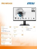 Monitor PRO MP243X 24 cale/LED/FHD/Flat/100Hz/Black