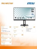 Monitor PRO MP271AP 27 cali /LED/FHD/Flat/100Hz/Black