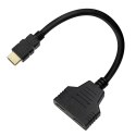 Pasywny splitter HDMI (M) - HDMI (Ż) x 2, AK-77