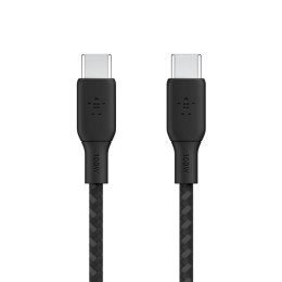 Kabel w oplocie USB-C do USB-C 100W 2m czarny