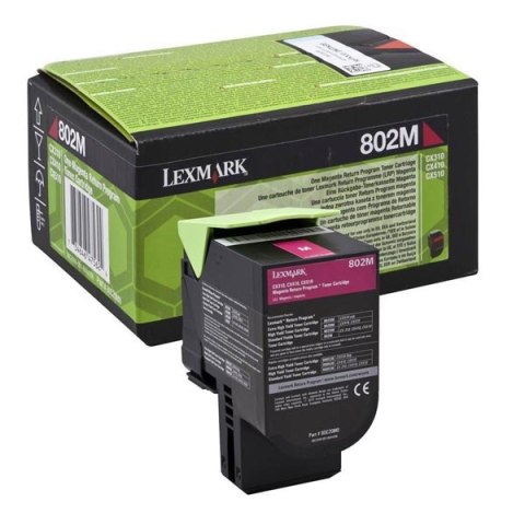 Lexmark oryginalny toner 80C20M0, magenta, 1000s, return