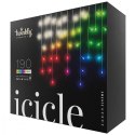 Inteligentne lampki sople Icicle 190 RGBW LED, 5x0,5 m, IP44, przezroczysty przewód