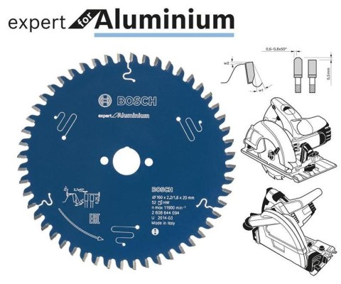 BOSCH PIŁA TARCZOWA DO ALUMINIUM EXPERT 254x30mm 80-ZĘBÓW