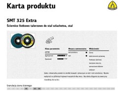 KLINGSPOR ŚCIERNICA LISTKOWA WYPUKŁA SMT325 EXTRA 125mm gr. 40