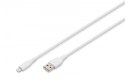 Kabel zasilający silikonowy USB-A - Lightning, USB 2.0 12W, certyfikat MFI, 0,5m Biały