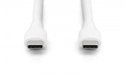 Kabel zasilający silikonowy USB-C - USB-C, USB 2.0 60W, 0,5m Biały