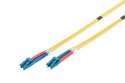 Patchcord FO Singlemode 09/125 OS2 LC-LC duplex 5m Żółty