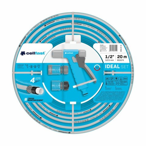 CELLFAST WĄŻ OGRODOWY IDEAL 1/2" 20m+KOŃCÓWKI