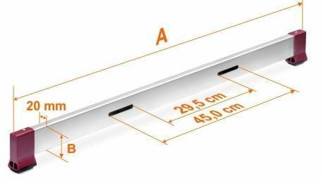 KRAUSE CORDA STABILIZATOR 61,5x20x800mm zakres reg. (305-445 mm)