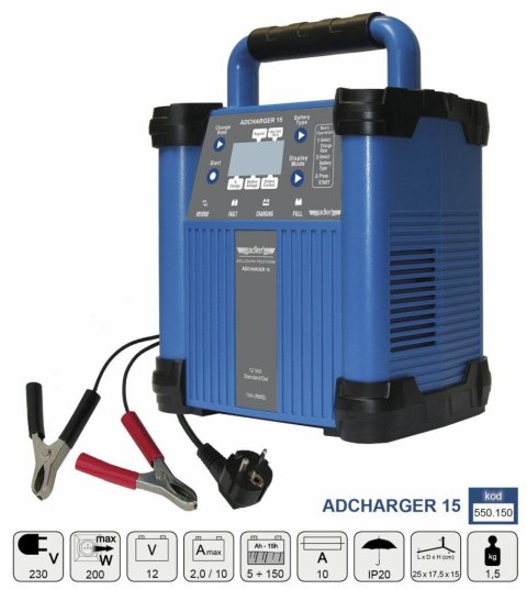 ADLER PROSTOWNIK ELEKTRONICZNY 12V ADCHARGER 15