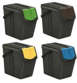 KEDEN KOSZ NA ŚMIECI SORTIBOX 25L SET 4 - CZARNY RECYKLING