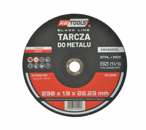 AW TARCZA DO METALU 230*1,9mm BLACK LINE