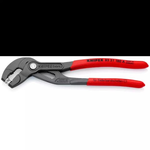 KNIPEX SZCZYPCE NASTAWNE 180mm DO OPASEK Z TASMY SPRĘŻYNOWEJ