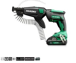 HIKOKI.WKRĘTARKA DO PŁYT G/K 18V W18DB WCZ + MAGAZYNEK 2x4,0Ah BL 3000obr/min HSC