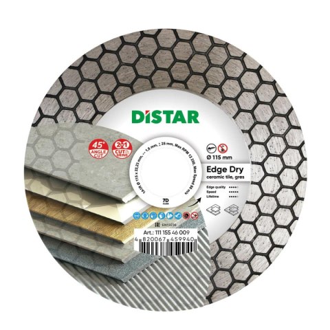 DISTAR TARCZA DIAMENTOWA EDGE DRY 115 x 1,6 x 25 x 22,23mm