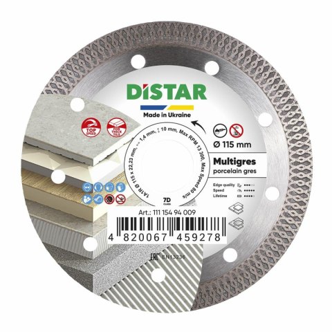 DISTAR TARCZA DIAMENTOWA MULTIGRES 115 x 1,4 x 10 x 22,23mm