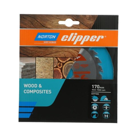 NORTON PIŁA TARCZOWA 170mm x 30mm x 24z DREWNO I KOMPOZYTY ATB (2,6 / 1,6)