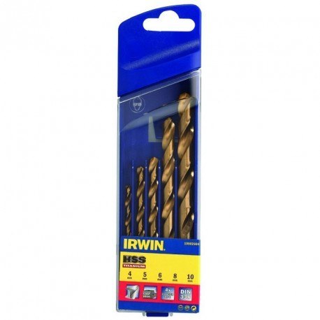 IRWIN WIERTŁO METAL TYTAN KOMPLET 5szt. 4.0, 5.0, 6.0, 8.0, 10.0 mm