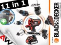 BLACK+DECKER NARZĘDZIE WIELOFUNKCYJNE MULTIEVO MT218KB ZESTAW STARTOWY Z GŁOWICĄ WKRĘTARSKĄ WALIZKA