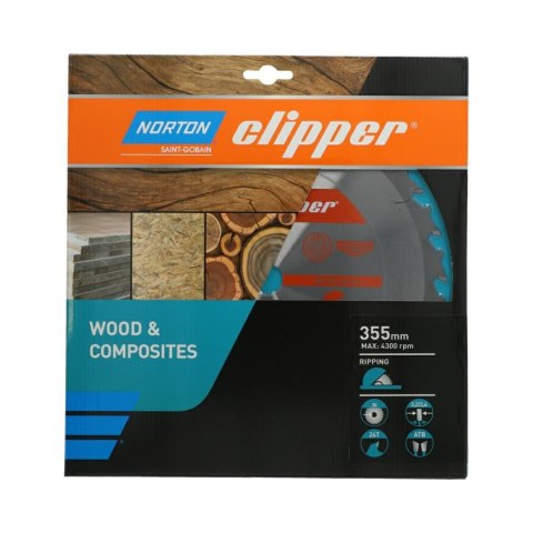 NORTON PIŁA TARCZOWA 355mm x 30mm x 24z DREWNO I KOMPOZYTY ATB (3,2 / 2,4) %%%