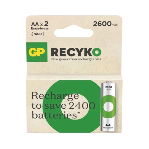 Akumulatorki AA/R6 GP ReCyko Ni-MH 2600mAh - 2 sztuki